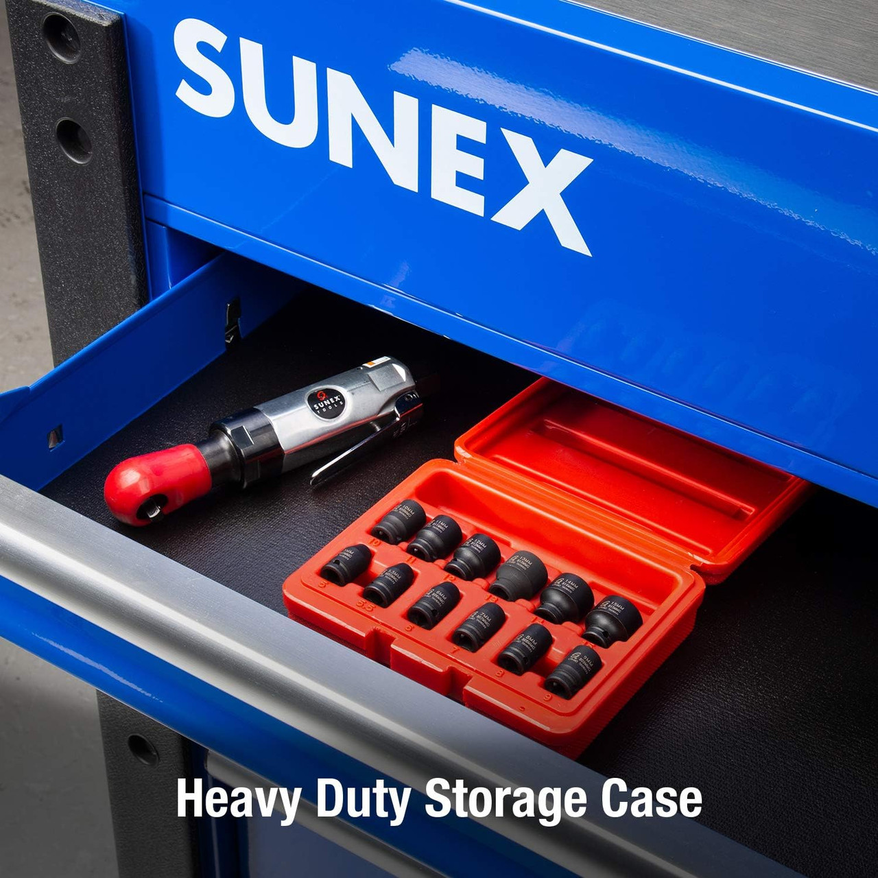 Sunex 12 Pc 1/4" Drive Metric Magnetic Impact Socket Set | JB Tools
