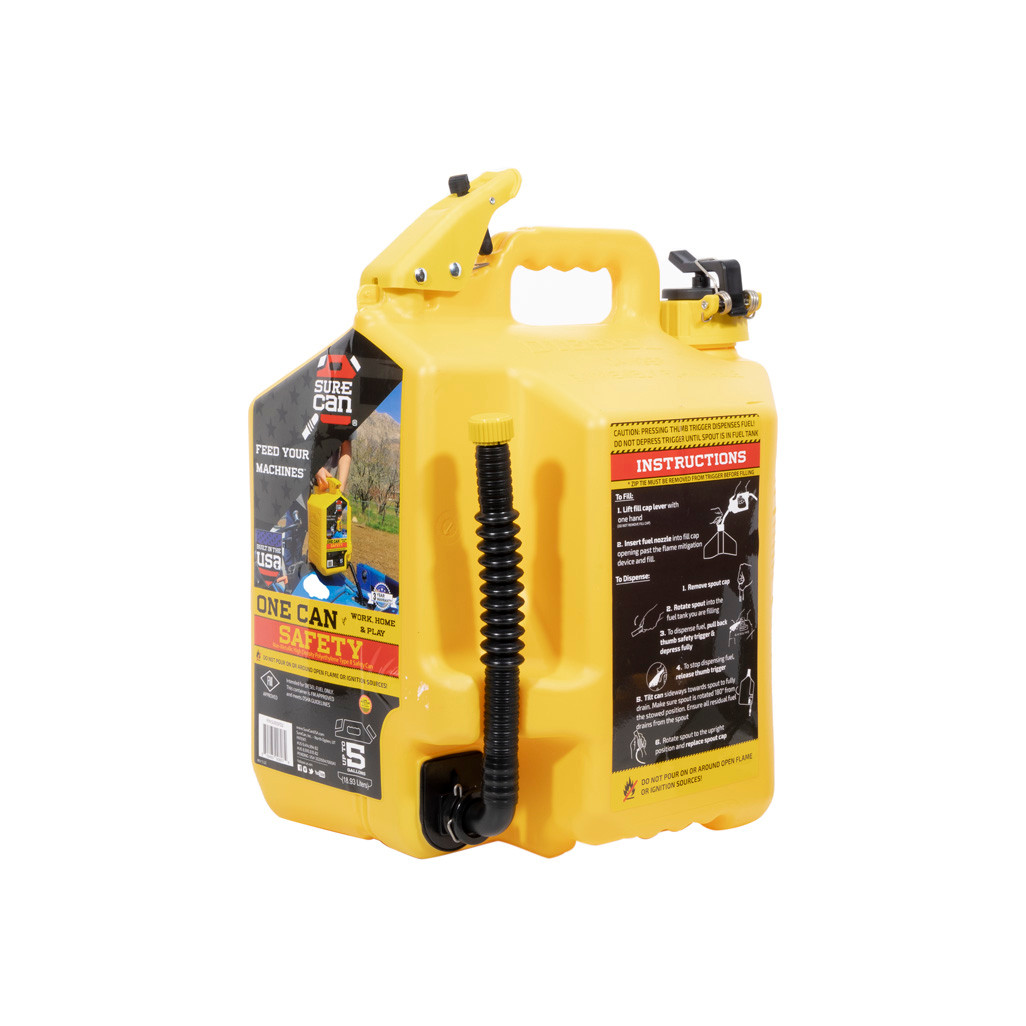 SureCan Diesel Fuel Container 5-Gallon Rotating Flexible Spout ...
