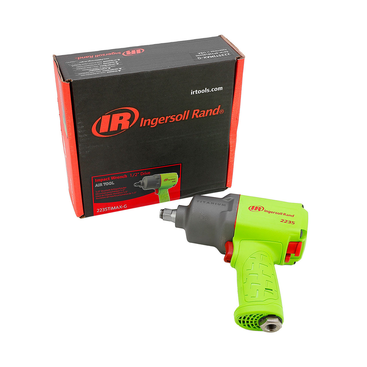 Ingersoll Rand 2235TiMAXG 1/2in Air Impact Wrench, Green JB Tools