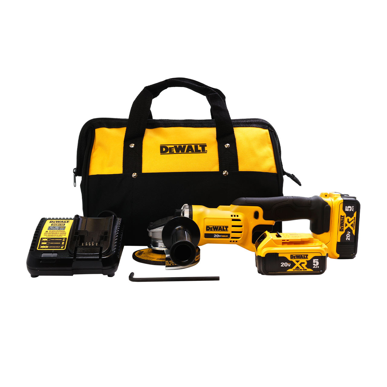 DeWalt DCG412P2 20V Max Lithium Ion 41/2Inch Angle Grinder Tool Kit
