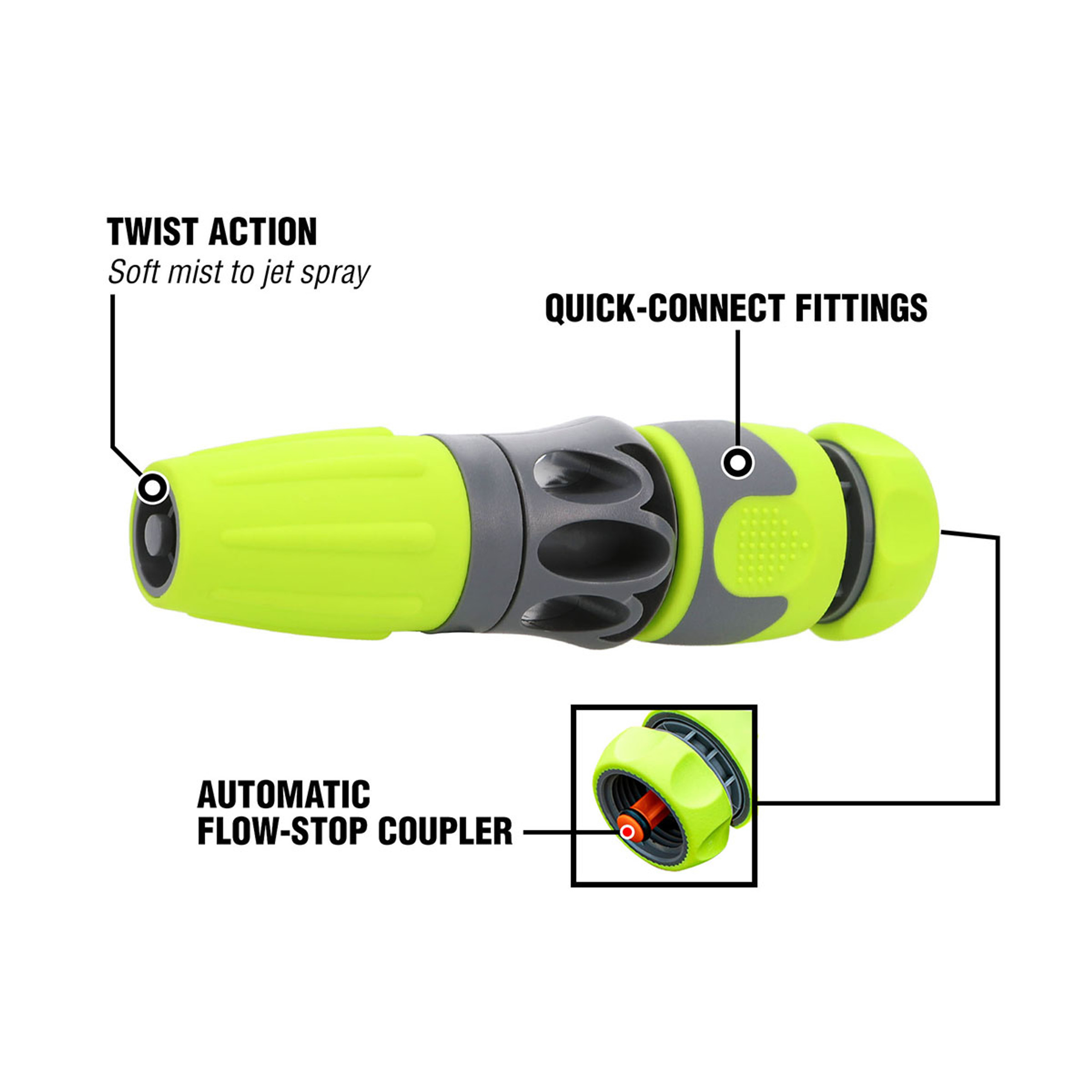 Flexzilla HFZGAK01 Garden Hose Nozzle Kit, 3Piece