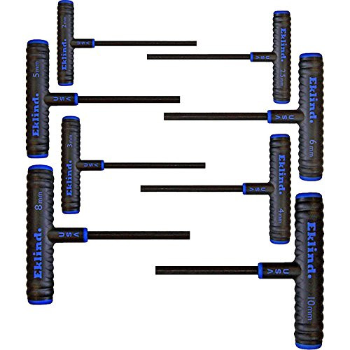 Eklind Power-T T-Griff Sechskantschlüssel (Inbusschlüssel) 7 Mm – US-made, Blau Markiert, Für Profis Und Heimwerker