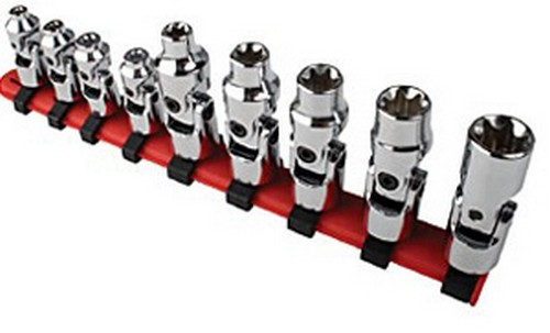Sunex Tools 9912 1/4" Drive 9 Piece Universal Star Chrome Socket Set