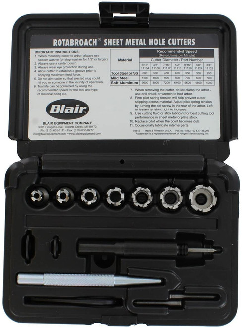 Blair 11090 Rotobroach Cutter Kit Hole Saw Kit