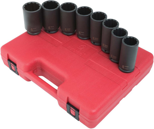 Sunex Tools 2835 12 Point 8 Piece Spindle And Axle Socket Set
