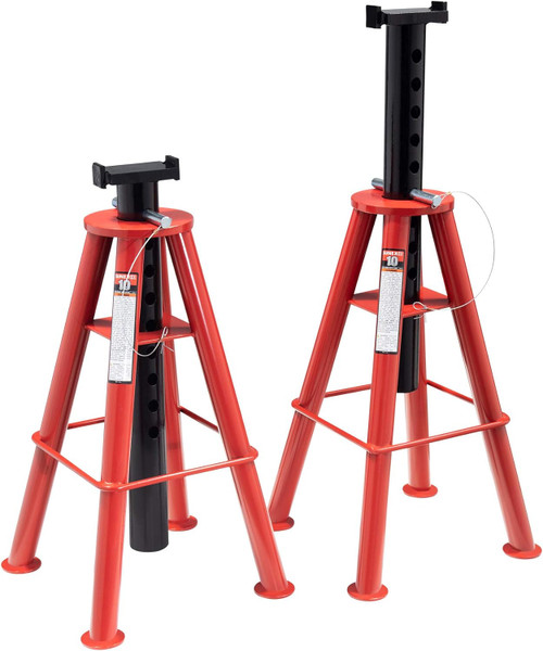 Sunex Tools 1410 10 Ton High Height Pin Type Jack Stands (Pair)