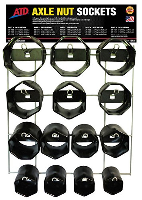 ATD Tools 11292 14 Pc. Axle Nut Socket Display