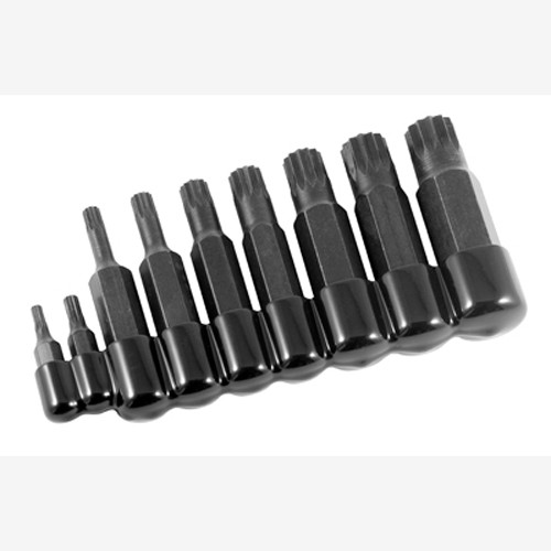 Lisle 60850 Triple Square Bit Set 9 Piece, 4mm to 18mm