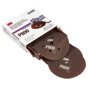 3M 34406 3M_ Flexible Abrasive Hookit_ Dust Free Disc, 6" 7H, P800