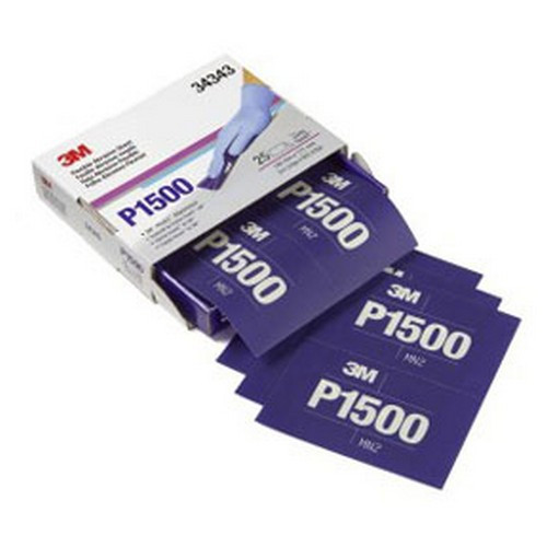 3M 34343 Flexible Abrasive Hookit Sheet, 5.5 in x 6.8 in, P1500