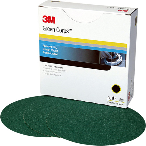 3M 1550 Green Corps Stikit Production Disc 01550, 8", 40E, 50 discs/bx