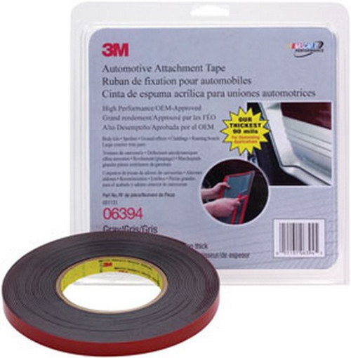 3M 6394 Automotive Attachment Tape, Γκρι, 1/2 In x 10 Yds, 90 mil
