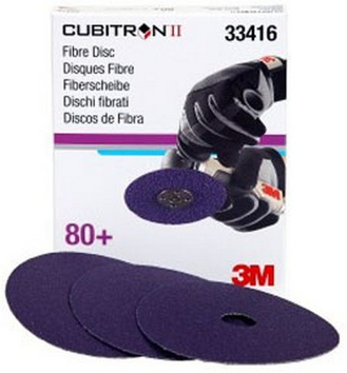 3M 33416 5" X 7/8" Cubitron II Abrasive Fibre 80+ Grade Disc