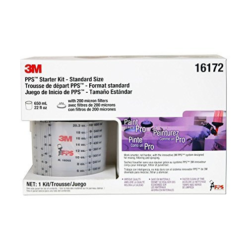 3M 16172 PPS Disposable Paint Cup Starter Kit, Standard