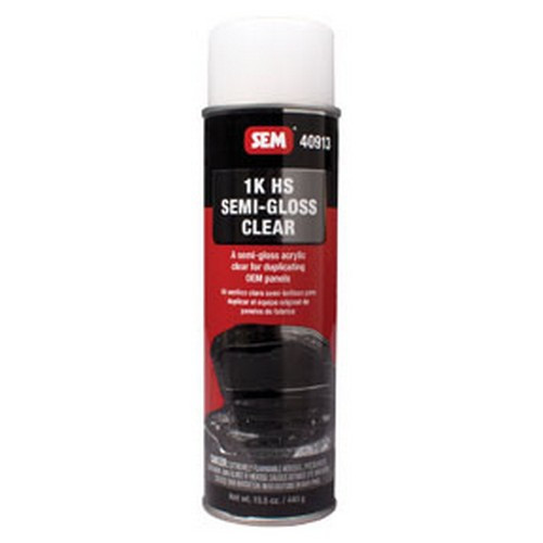 SEM Paints 40913 1K HS Semi-Gloss Clear, 20oz Aerosol Can