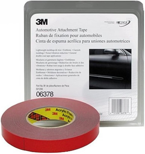 3M 6378 Automotive Attachment Tape 06378, Gray, 7/8" X 20 Yds, 30 mil