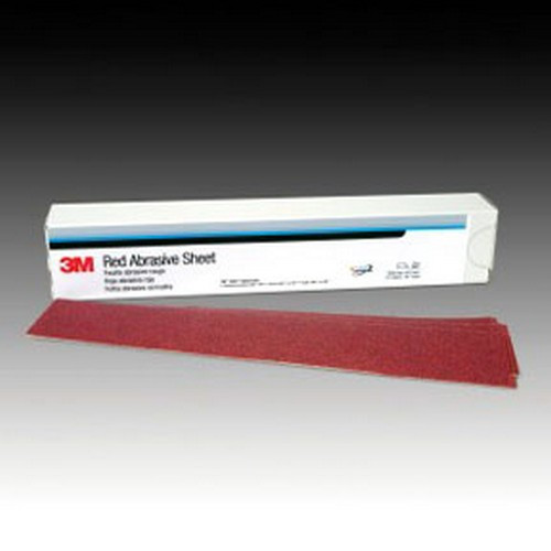3M 1680 Red Abrasive Stikit Sheet, 2-3/4 in X 16-1/2 in, 40D, 25 sheets per box