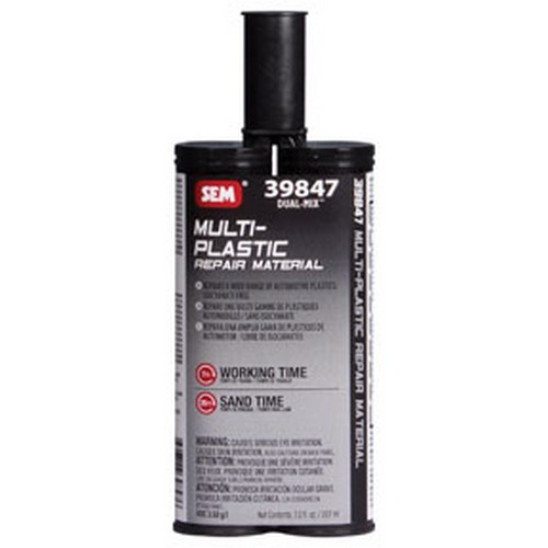 SEM Paints 39847 Multi-Plastic Repair Material, 7oz Plastic Cartridge