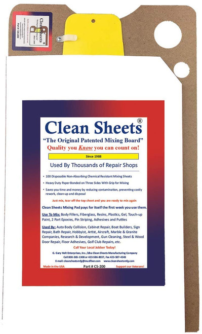 Clean Sheets Mixing Pad Kit 12" X 20" With 100 Sheets (CS200)
