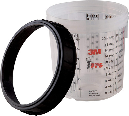 3M 16115 PPS Mixing Cups and Collars, Mini, box of 2