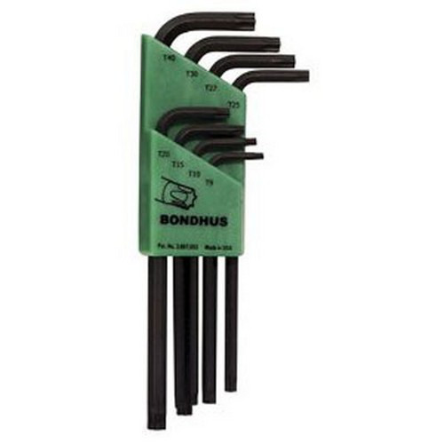 Bondhus 31834 8pc Set Star L-Wrench L -T9-T40