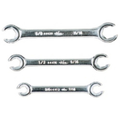 K Tool KTI-44003 3 Piece SAE Flare Nut Wrench Set