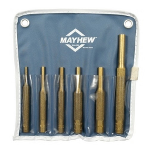 Mayhew Tools 67006 6 Piece Brass Pin Punch Kit