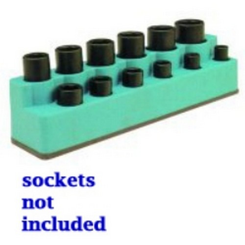 Mechanics Time Saver 1385 3/8" Drive 12 Hole Green Impact Socket Holder