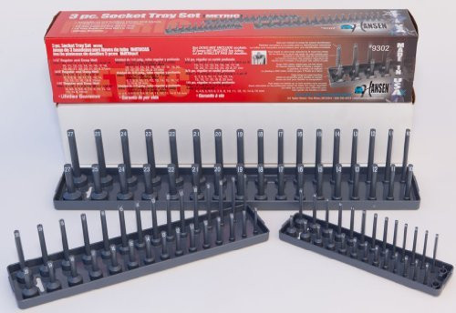 Porte-douilles Hansen Global 3/8" - Métrique Et SAE - Lot De 2 Plateaux - 4 Pièces