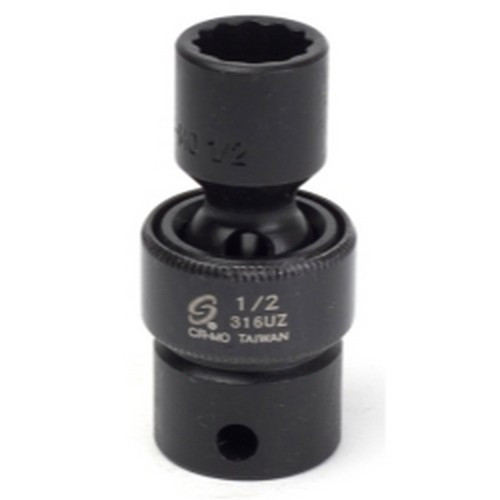 Sunex Tools 316UZ 3/8" Drive 12 Point Universal Impact Socket, 1/2"