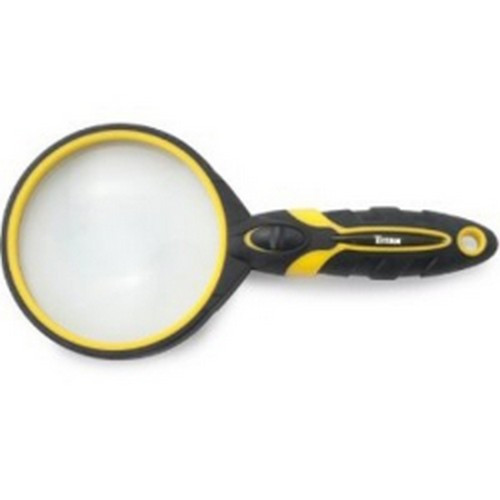 Titan Tools 15029-9 Lighted Magnifying Glass, 2-7/8" Round 2.2x Lens, 1 LED, Rubber Grip, 3 LR44 Batteries, 9 Pc Display