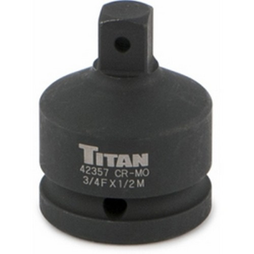 Titan Tools 42357 Adaptador de impacto, hembra de 3/4" a macho de 1/2"