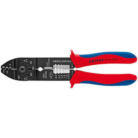 Knipex Crimping Pliers with Multi-Component Grips (9721215B) | JB