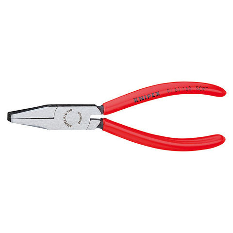 Knipex 9161160 Flat Nose Grozing Pliers Black Atramentized Plastic Coated 6 1/4 In
