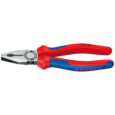 Knipex 0302160 Combination Pliers Black Atramentized With Multi-Component Grips 6 1/4 In