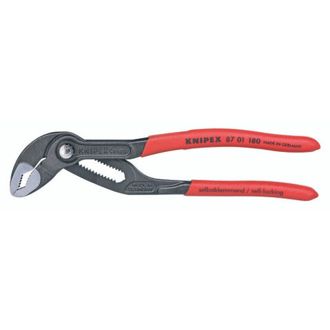 Knipex Cobra High-Tech Water Pump Pliers with Non-Slip Plastic Coating (8701180SBA)