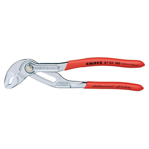 Knipex Cobra High-Tech Water Pump Pliers, Chrome Plated, 7-1/4" (8703180)