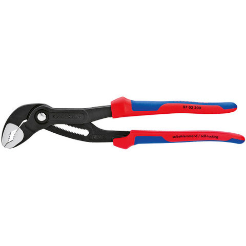 Knipex Cobra High-Tech Water Pump Pliers 12-Inch with Multi-Component Grips (8702300)