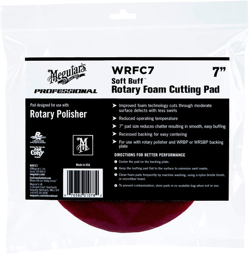 Meguiars WRFC7 Soft Buff Rotary Foam Cutting Pad 7"