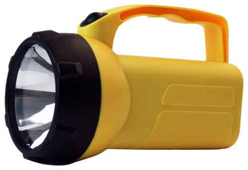 big yellow rechargeable flashlight Rayovac Industrial LED SMD side light + red and blue warning side light Big Flashlight - Voices of