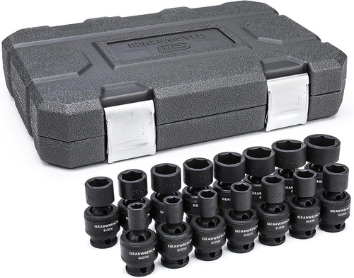 Gearwrench 84918N 15 Piece 3/8" Drive 6 Point Metric Universal Socket Set