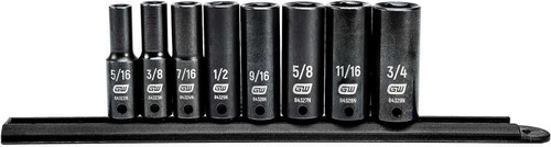 Gearwrench 8 Pc 3/8" Dr 6 Pt SAE Deep Socket Set (84915N)