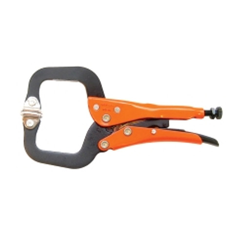 Grip-On-Tools GR22406 6" Epoxy Coated C-Clamp With Swivel Tips