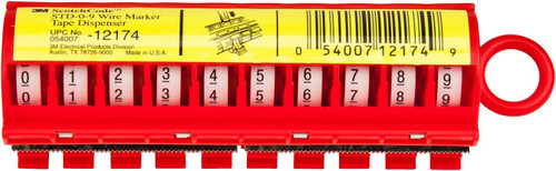 3M 12174 ScotchCode 0-9 Wire Marker Tape Dispenser