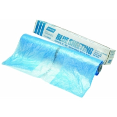 Norton 03345 16' Paintable Blue Plastic Protective Sheeting