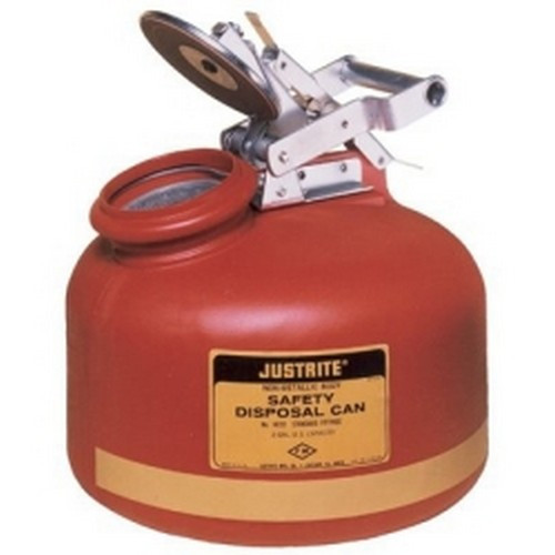 Justrite 14765 Disposal Can, Liquid, Red, 5 Gallon
