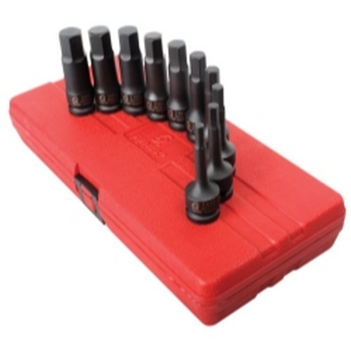 Sunex Tools 2639 10 Piece 1/2" Drive Metric Impact Hex Driver Set