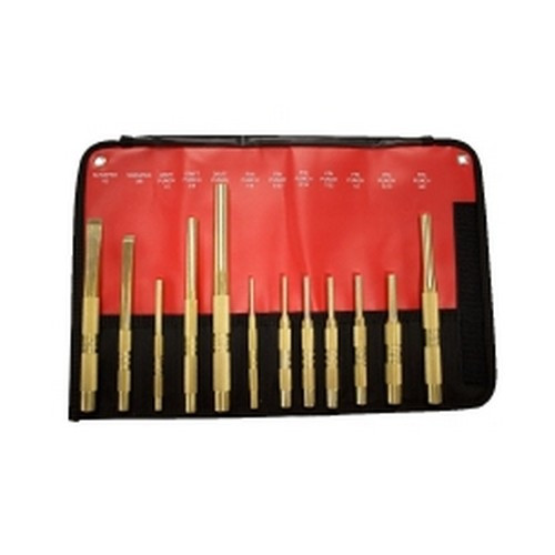 Mayhew Tools 61397 12 Piece Brass Punch and Scraper (Metric) Set
