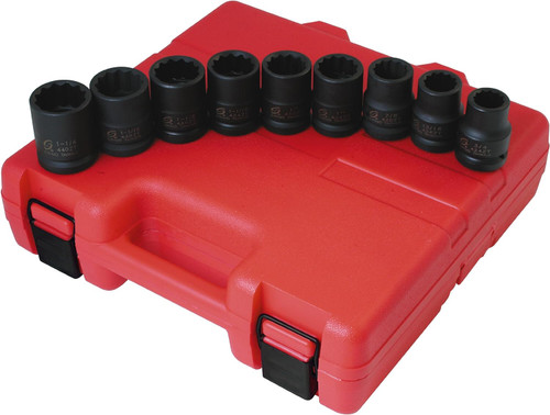 Sunex Tools 4687 9 Piece 3/4' Drive 12 Point SAE Thin Wall Impact Socket Set