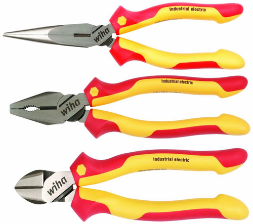 Wiha 32986 Insulated Industrial Pliers/Drivers Set in Roll Out